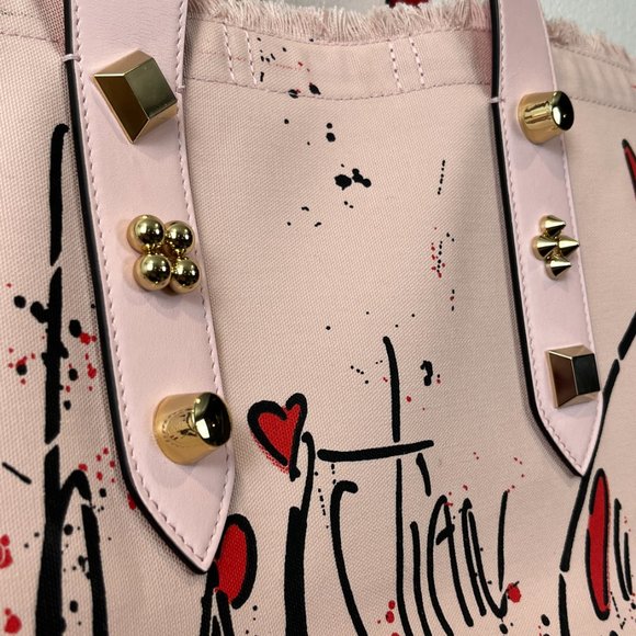 Christian Louboutin Frangibus Canvas & Leather Shopping Tote. - Picture 15 of 16